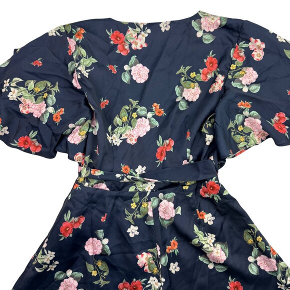 Keepsake The Label for Me Navy/Floral Summer Beach Playsuit Romper Women size M - Picture 5 of 13